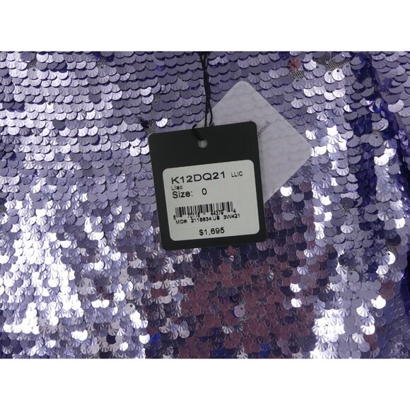 ST. JOHN Womens 0 Scales Dress Sheath Lilac Evening NWT - Picture 8 of 11